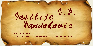 Vasilije Mandoković vizit kartica